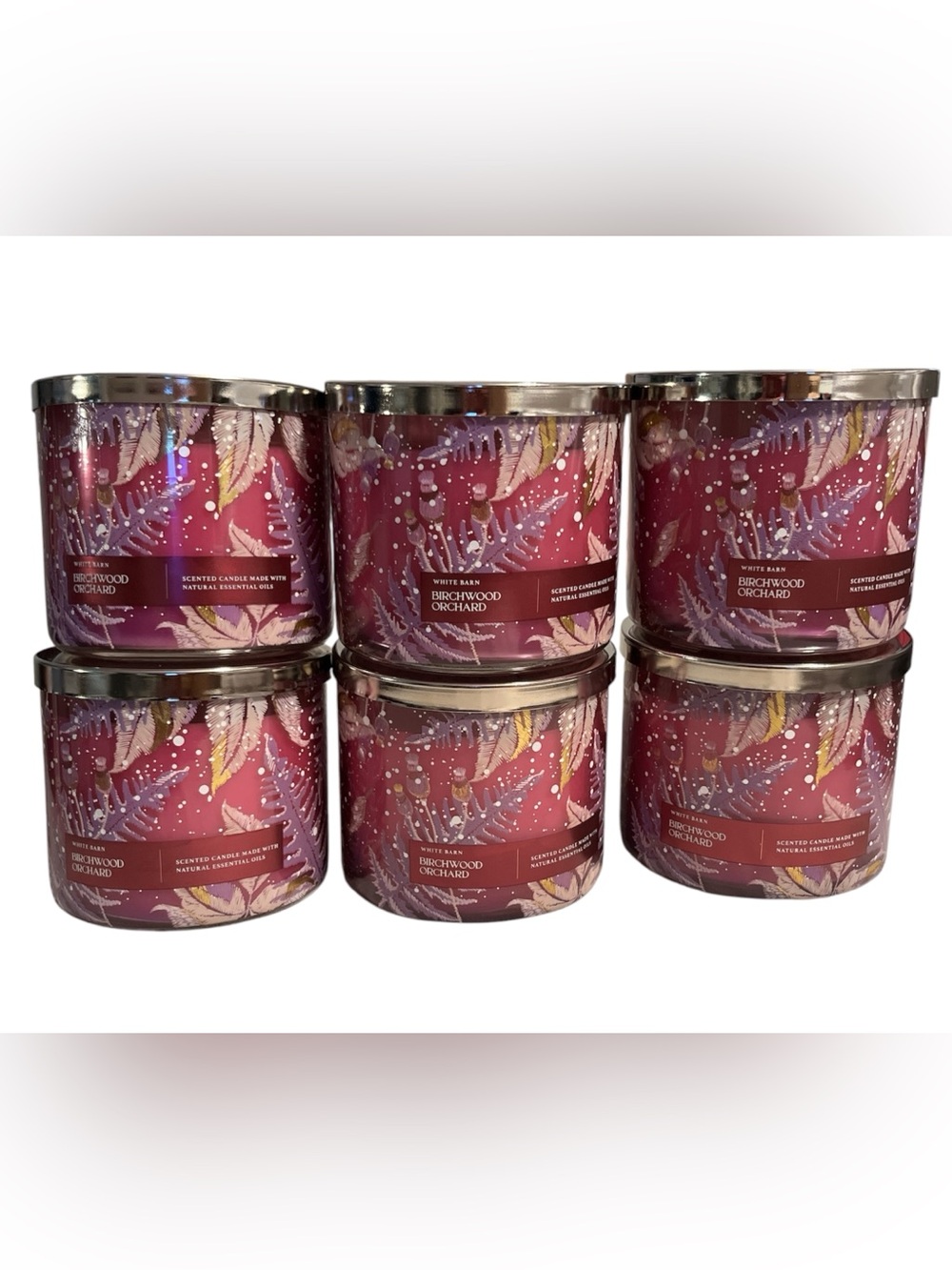 *Bundle listing for tinaschrdr*-BBW White Barn Birchwood Orchard 3-
Wick Candles
